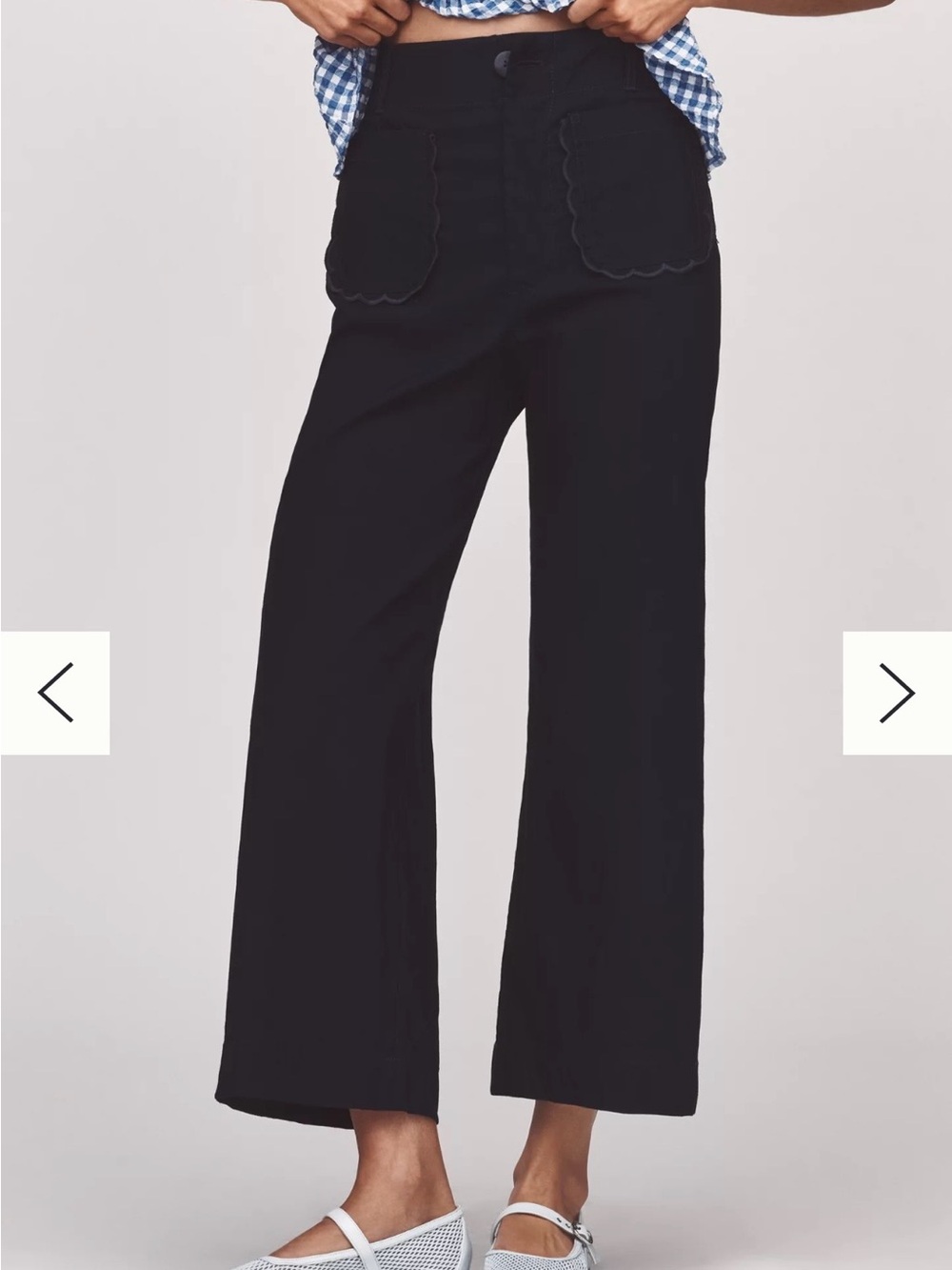 Maeve Anthropologie Colette Cropped Pants, navy